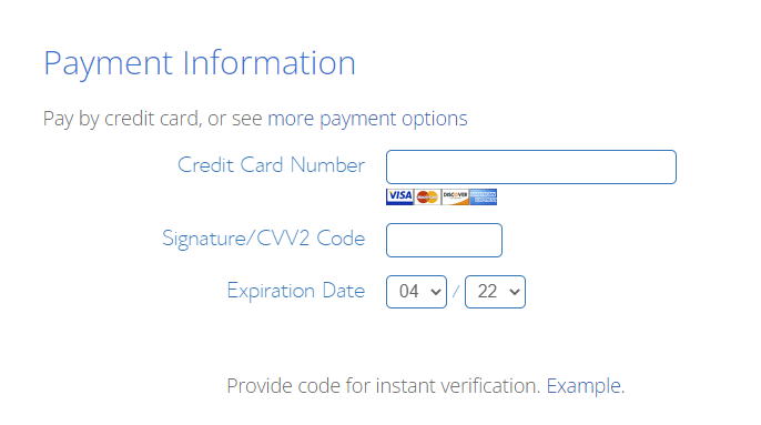 select your payment method