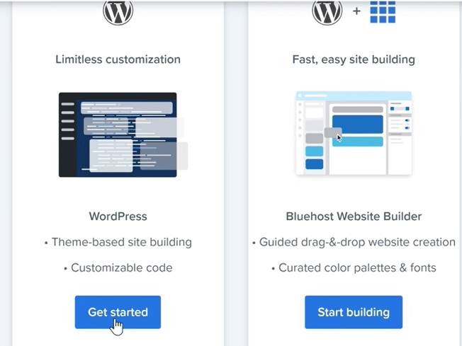 Choose WordPress as CMS during onboarding process