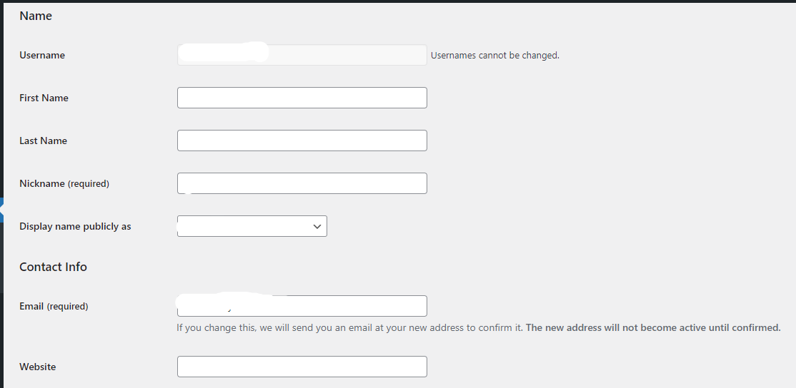 how to do WordPress user settings