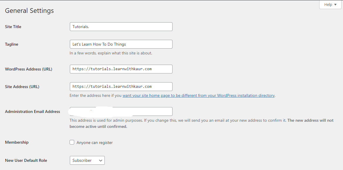 How to do general settings