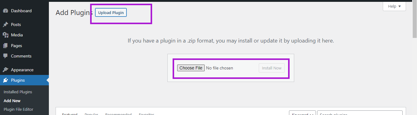 How to upload a plugin in WordPress 