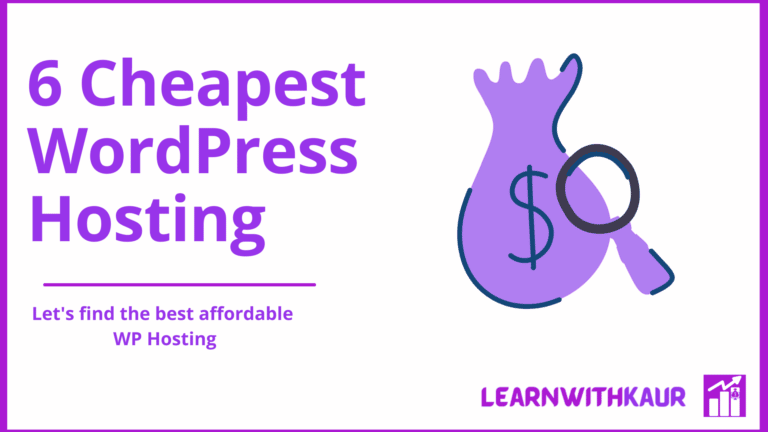 6 Cheapest WordPress Hosting