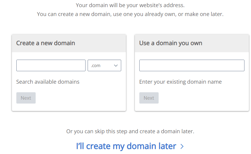 Bluehost Sign up process