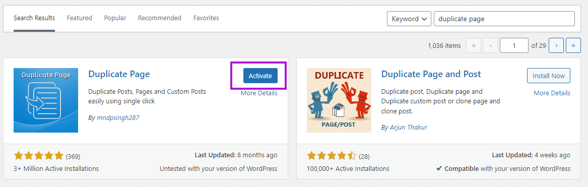 Activate the caching plugin