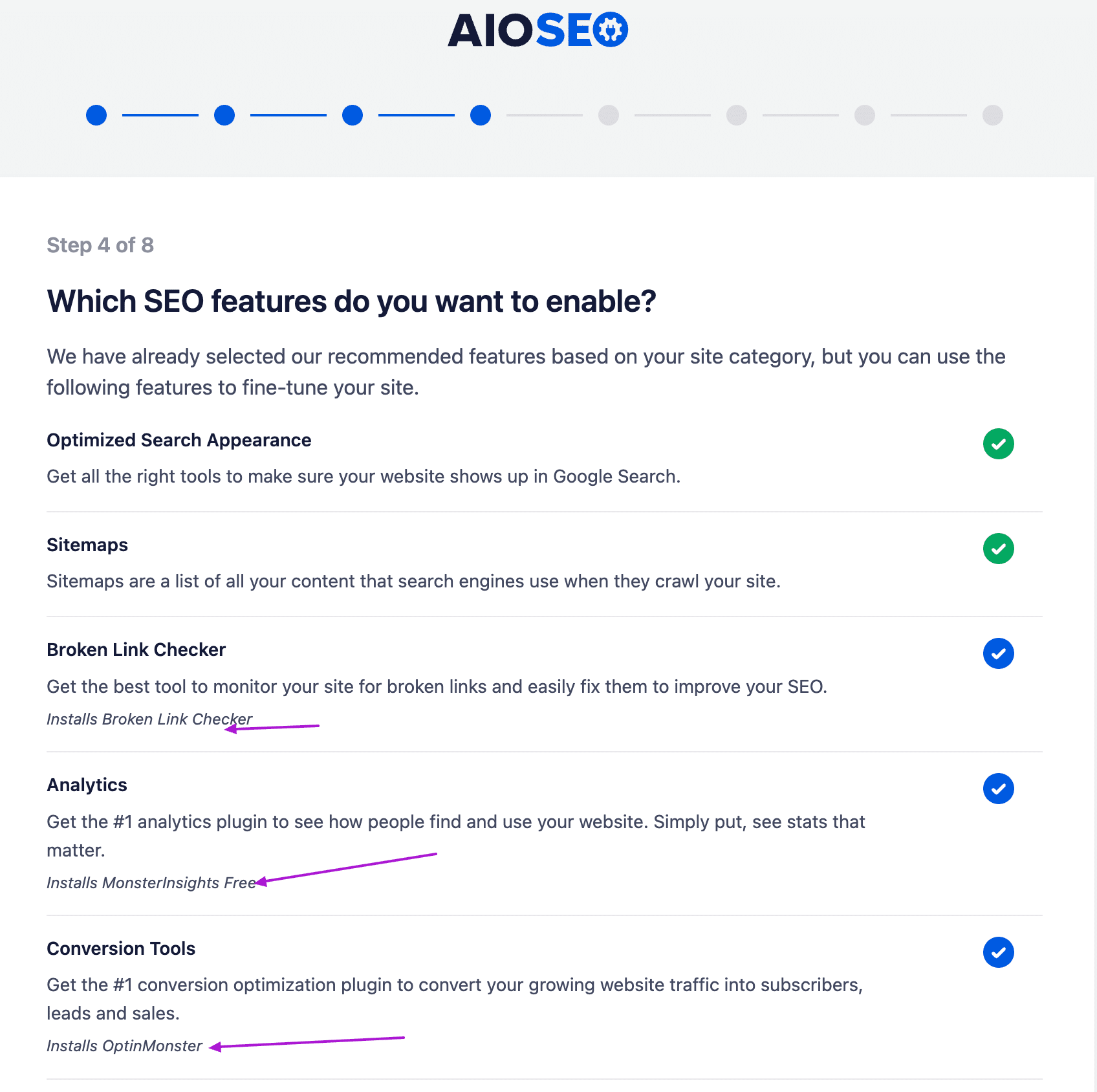 AIOSEO Setup Wizard Screenshot